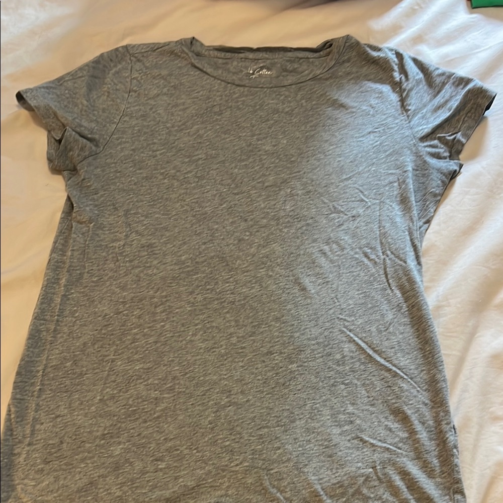 J. Crew Soft Cotton Tee in Heather Gray